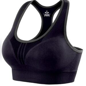 Heathyoga High Impact Sports Bra Padded Workout Racerback Yoga Bra Seamless
